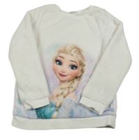 Bílá plyšová mikina s Elsou H&M