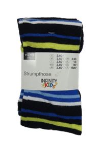 Nové - tmavomdoro-modro-neonové pruhované punčocháče 