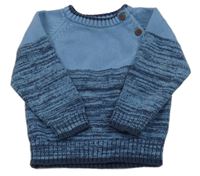 Modro-tmavomodrý svetr 