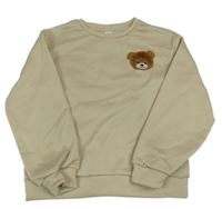 Béžová mikina s medvědem Shein