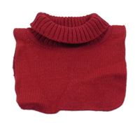 Malinová pletená vsadka s rolákem 