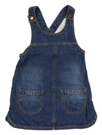 Modré laclové riflové šaty s kapsami Next