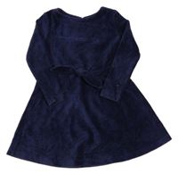 Tmavomodré sametové šaty 