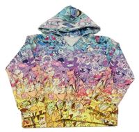 Barevná mikina s pokémony a kapucí