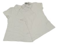 Nové - 2x bílé polo tričko 