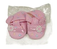 Nové - světlerůžové vzorované capáčky 