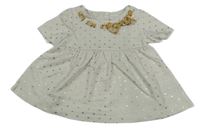 Smetanová puntíkatá tunika s mašlí 