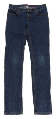 Tmavomodré skinny rifle 