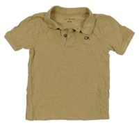 Hnědé polo tričko s logem Calvin Klein