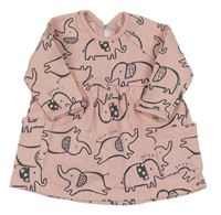 Růžové teplákové šaty se slony George