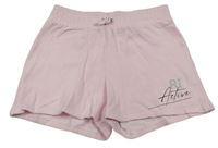 Světlerůžové teplákové kraťasy s logem River Island