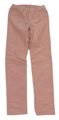 Růžové skinny manšestráky H&M
