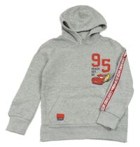 Světlešedá melírovaná mikina s kapucí - Auta C&A