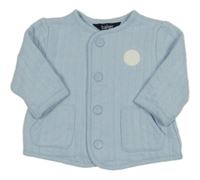 Světlemodrá žebrovaná propínací mikina Baker 