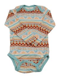 Světlemodro-oranžovo-růžovo-barevné vzorované body Kuniboo