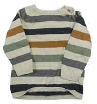 Béžovo-barevný pruhovaný svetr H&M