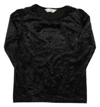 Černé sametové triko H&M