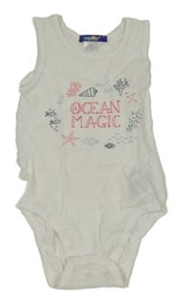 Bílé lehké body s nápisem a rybami Lupilu