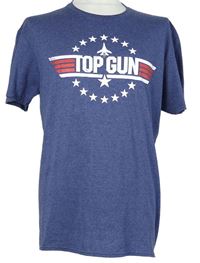 Pánské tmavomodré tričko s potiskem Top Gun 