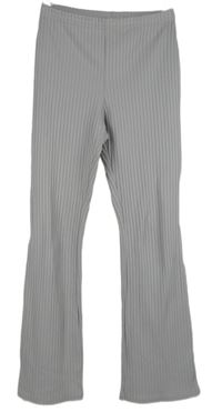 Dámské šedé žebrované zvonové kalhoty MissPap 