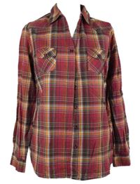 Dámská růžovo-oranžová kostkovaná halenka Outfit 