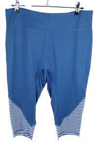 Dámské modro-bílé pruhované sportovní capri legíny Catamaran 