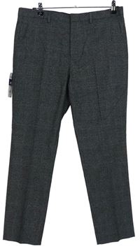 Pánské černo-vínové kostkované kalhoty Burton vel. 34S