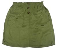 Khaki lehká sukně s knoflíčky TU