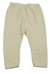 Béžové třpytivé úpletové kalhoty zn. River Island