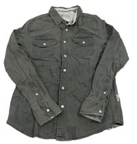 Šedá riflová košile