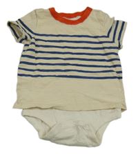 Béžové pruhované tričko se všitým body GAP