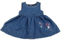 Modré riflové šaty s obrázkem Dunnes