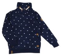 Tmavomodrá puntíkatá fleecová mikina Topolino