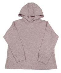 Světlerůžové melírované úpletové triko s kapucí M&S