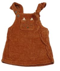 Rezavé laclové manšestrové šaty s čumáčkem F&F