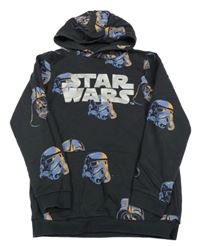 Antracitová mikina se Star Wars a kapucí Tu