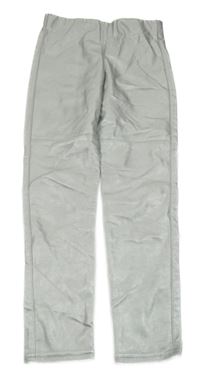 Stříbrné koženkové legíny H&M