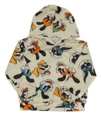 Béžová sportovní mikina se zvířátky a kapucí Shein