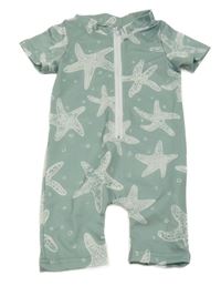 Modro-šedý Uv overal s mořskými hvězdicemi 