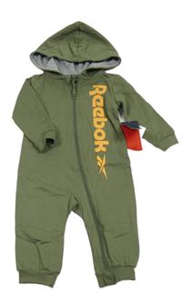 Nové - Khaki tepláková kombinéza s kapucí Reebok