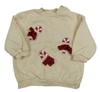 Smetanová mikina s 3D mašličkami H&M