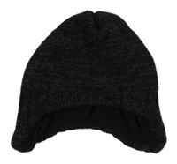 Černo-tmavomodrá pletená čepice TCM