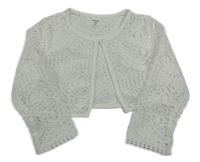 Bílé perforované bolérko Shein