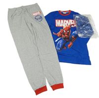 Nové - Modro-šedé pyžamo se Spidermanem Marvel