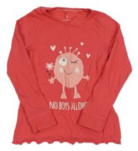 Jahodové triko s potiskem Lupilu