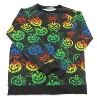 Černo-barevná mikina s dýněmi George