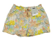 Nové - Barevné květované bavlněné kraťasy Tu