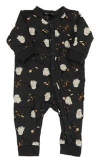 Tmavošedý overal s duchy H&M