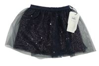 Nové - tmavomodrá tylová sukně Name it