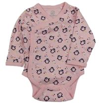 Světlerůžové body s tučňáky Liegelind